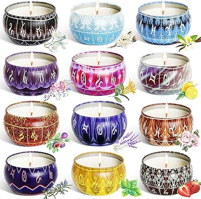 Coffret cadeau de bougies parfumées jigero 12 ensembles parfumées cire de soja