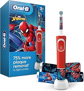 Brosse à dents électrique oral-b pour enfants avec un motif marvel spider-man