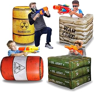 Ensemble de 4 cylindres gonflables de champ de bataille de combat compatibles