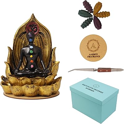Aakriti premium fait à la main en céramique refoulement porte-encens aromathérapie flamme décoration de la maison méditation yoga (chakra). Découvrez le shopping sans frontières avec Diaytar Sénégal