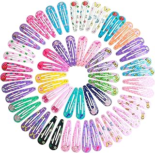 Pinces à cheveux pression 100 pièces de pinces en métal antidérapantes jolies