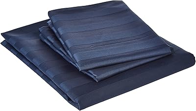 Parure de draps hôtel rayé, 2 pièces, coton 300 points, taille unique