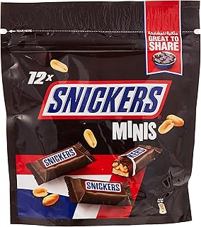 Mini snickers chocolat (12 pièces), 180g