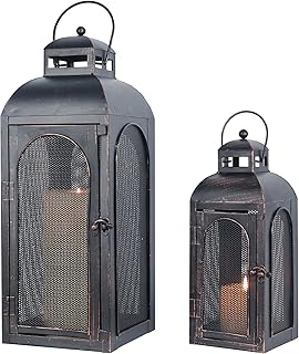 Lanterne décorative extérieure de luxe decorky lot de 2 lanternes à bougie