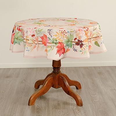 Aholta design housse de table de thanksgiving résistante aux taches - housse