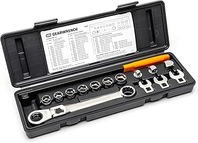 Clé à engrenages 15 pièces. jeu d'outils pour courroie serpentine avec clé à
