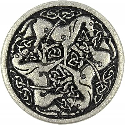 10 boutons de chevaux celtiques en métal inclus. 25 mm (1")