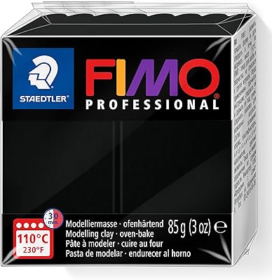 Stedtler fimo professional argile polymère douce, 3 oz, noire