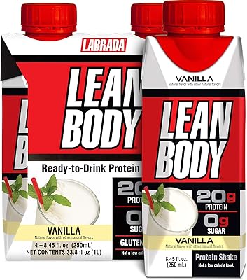 Shake protéiné à la vanille prêt boire lean body 20 g de protéines