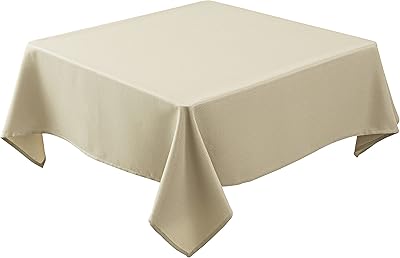 Nappes carrées en tissu tissé biskinibai 90 x 90 pouces, nappes naturelles imperméables