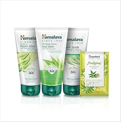 Ensemble de soins du visage au neem de l'himalaya - obtenez un gommage