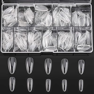 Bouts d'ongles en acrylique en forme d'amande castwave - 500 pièces, faux ongles