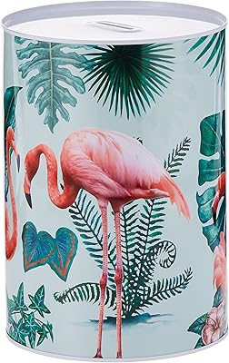 Boîte à monnaie harmony flamingo design, taille 15 x 22 cm, multicolore, modèle