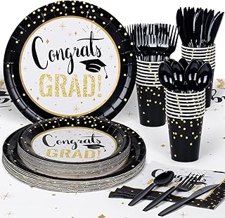 Assiettes et serviettes de remise de diplômes pour 24 personnes décorations 2023 ensemble