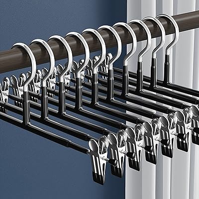 Cintre pour pantalons avec pinces cintre réglable pour jupe antidérapant en métal adultes