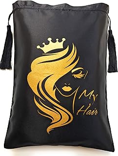 Sacs pour perruques en soie, sacs d'emballage en satin pour perruques, paquets, extensions