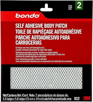 Patch corporel autocollant bondo, pour grandes zones rouillées et endommagées, 2 patchs, 5,9"