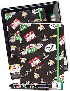 Coffret cadeau carnet et stylo friends | papeterie a5 central perk cafe
