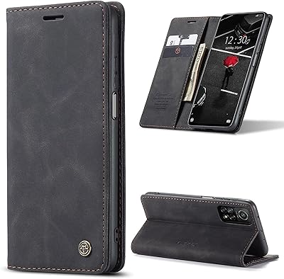 Housse de protection design portefeuille pliable en cuir avec porte-cartes compatible avec le téléphone