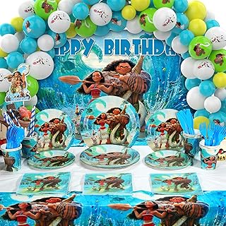 Les décorations de fête d'anniversaire moana comprennent une toile de fond sur le thème