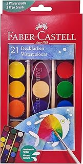 Ensemble d'aquarelles faber-castell de 21 couleurs, 30 mm