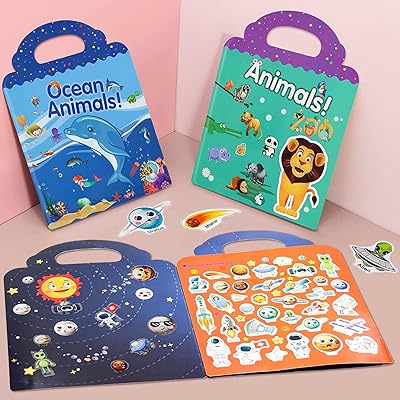 Jeux de livres d'autocollants falx pour garçons et filles de 2 à