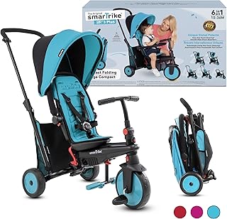 Tricycle pliant pour bébé str3 avec certificat de poussette pour 1,2 et 3
