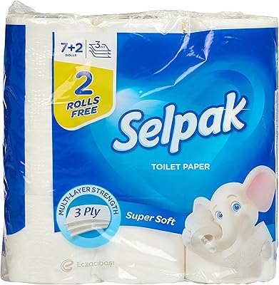 Papier hygiénique ordinaire, 7 rouleaux + 2 rouleaux supplémentaires gratuits de selpak