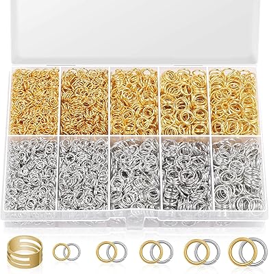 Liens de fabrication de bijoux, 4600 anneaux ouverts en argent et or