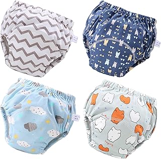 Eco-mum lot de 4 pantalons d'apprentissage de la propreté pour tout-petits sous-vêtements