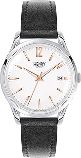 Montre à quartz unisexe highgate henry london avec affichage analogique blanc et bracelet