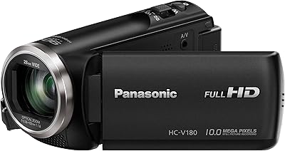 Caméra full hd panasonic hc-v180eg-k - capteur 1/5-8" / zoom optique 50x /