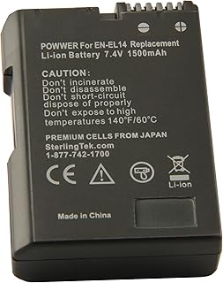 Batterie stk en-el14 en-el14a pour appareils photo et poignées nikon d3400 d5600 d3500