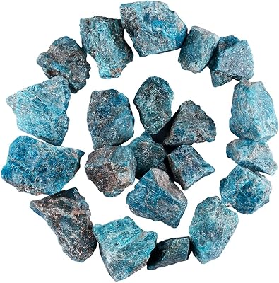 Pierres brutes naturelles sanic, cristaux de roche brute pour l'automne, apatite bleue, 1