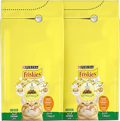 Purina friskies indoor cat délicieux mélange de poulet et de légumes, paquet promotionnel