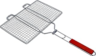 Gril à manche en bois royalford, portable et pliable, grande surface de cuisson