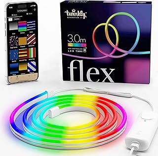 Tube lumineux flexible contrôlé par application twinkly avec led rvb