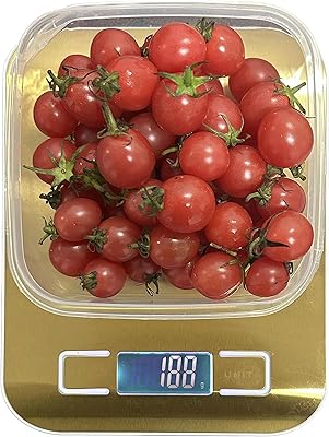 Balance de cuisine numérique dorée pour la cuisson du café, 11lb/5kg avec 0,1oz/1g
