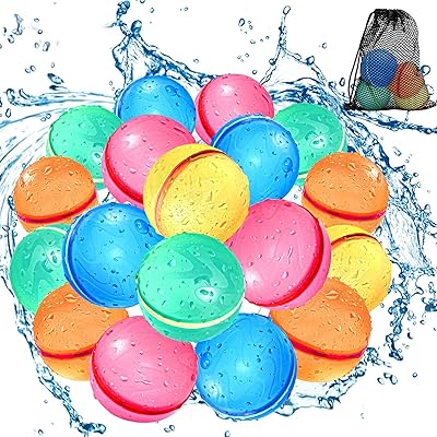 20 ballons d'eau réutilisables boules de pulvérisation magnétiques en silicone auto-scellantes avec sac