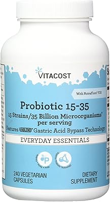 Capsules probiotiques vitacost 15 - 35 milliards 240 gélules