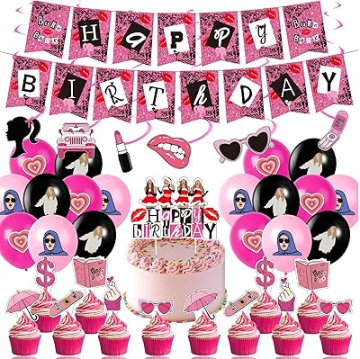 Ensemble de fournitures de fête d'anniversaire pour filles born book avec bannière