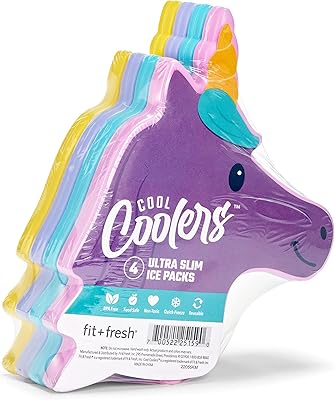 Packs de glace alimentaires vet & fresh unicorn cool colors, lot de 4