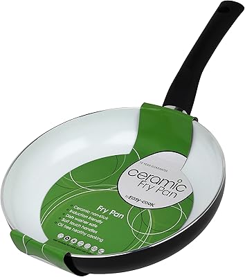 Poêle à frire en céramique easy cook 1550, métal, noir et blanc, 20