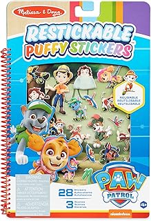Autocollants gonflés recollés melissa & doug paw patrol - jungle, multicolore, 33258