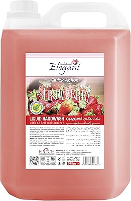 Liquide lave-mains élégant - 5 litres - fraise sucrée - protection efficace contre