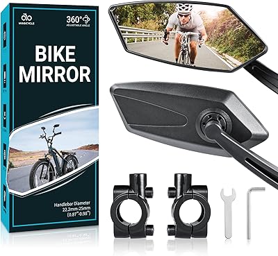 1 paire de rétroviseurs de vélo guidon vélo électrique réglables rotatifs à 360