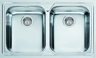 Évier de cuisine en acier inoxydable à double cuve frankie 101.0153.289 - gris