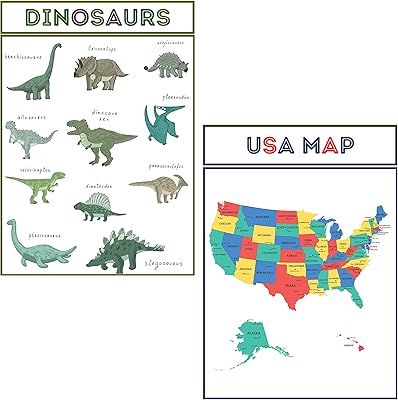 - lot de 2 affiches éducatives pour enfants maternelle et maternelle
