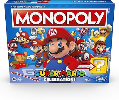 Jeu de société hasbro super mario celebration monopoly pour les fans de super