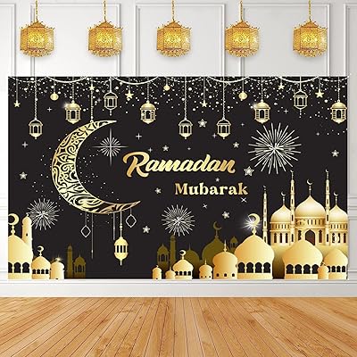 Fond ramadan moubarak islamique eid mubarak ramadan kareem eid al fitr fond noir